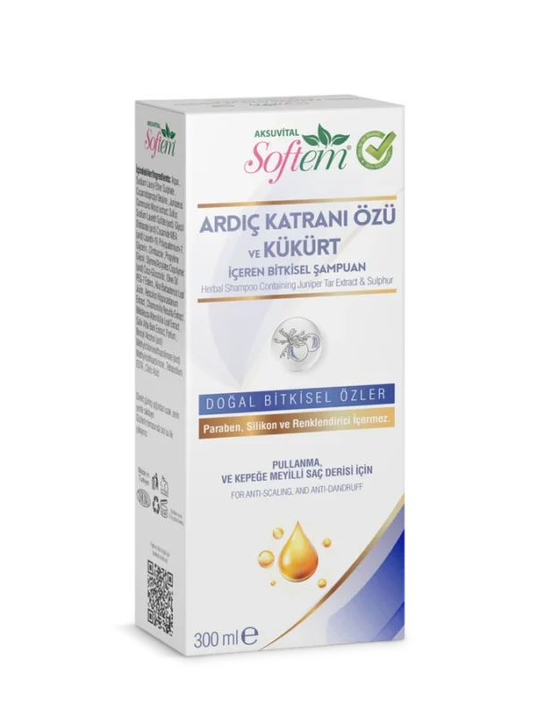 Doğal Ardıç Katranı Özü ve Kükürt Bitkisel Şampuan 300 Ml