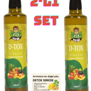 Doğal Fermente Detox Sirkesi 500 ml | Katkısız & Doğal | Aktar Sabri 2'li set