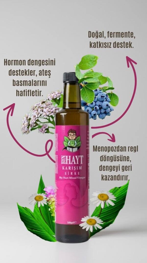 Sirke Byn Hyt  – Hayıt Otu, Aslan Pençesi Ve Civanperçemi Sirke Karışımı 500 Ml - Görsel 3